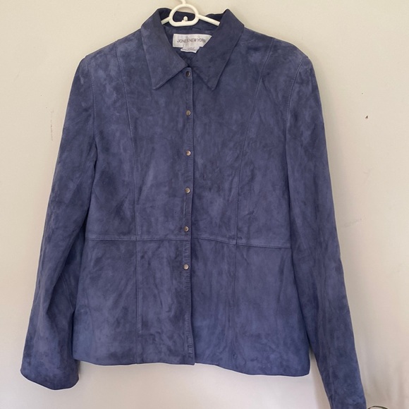 Jones New York suede purple size 8 suede jacket - Picture 1 of 7
